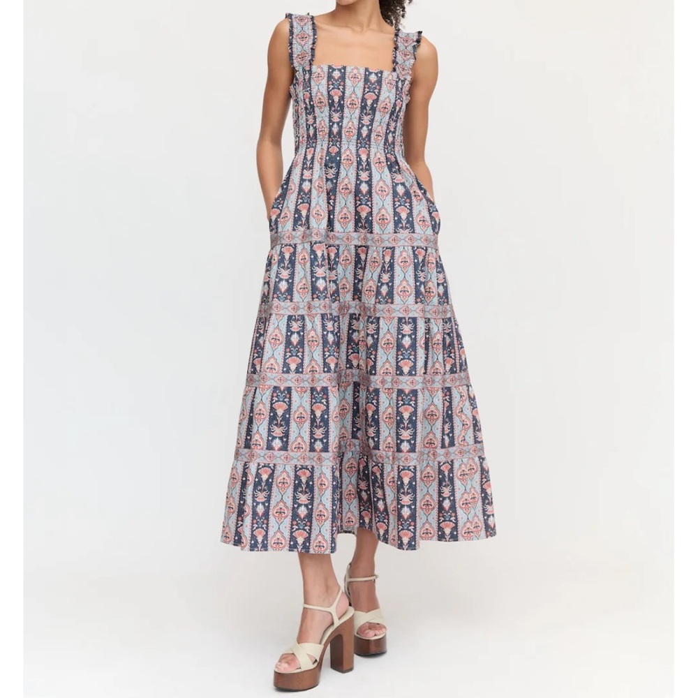 NWT Hill House Kimmy Nap Dress Navy Emma Stripe Small